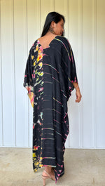 MALA handworks iynta Kaftan in Black with Rainbow Tie Dye