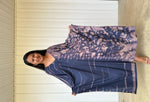 MALA handworks iynta Kaftan in Dark Blue and Purple Tie Dye