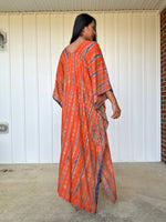 MALA handworks iynta Kaftan in Orange and Blue Tie Dye
