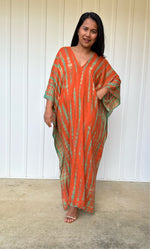 MALA handworks iynta Kaftan in Orange and Green Tie Dye