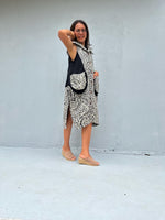 Kaia Chrysanthemum Fleece Lined Dress in Cream-KM-16-Mala Handworks