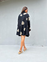 Kaia Dandelion Jersey Dress in Black & Cream-KM-15-Mala Handworks