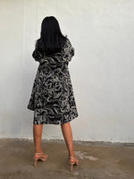 Kaia Filigree Dress in Black & Cream-KM-2-Mala Handworks