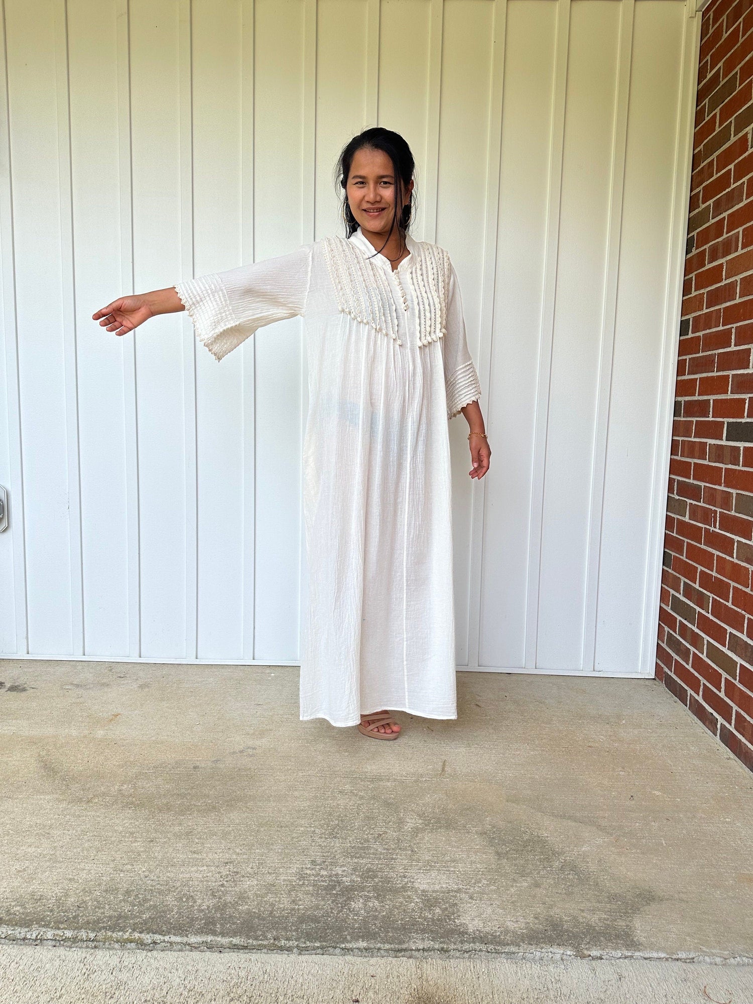 MALA handworks  Lily Dress in Natural White and Hand Crochet Pattern