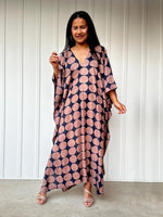 Mala Handworks Luna Coin Dot Kaftan in Navy