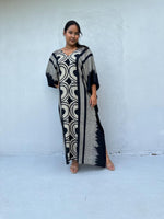 Mala Handworks Luna Crescent Kaftan in Black