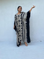 Mala Handworks Luna Crescent Kaftan in Black