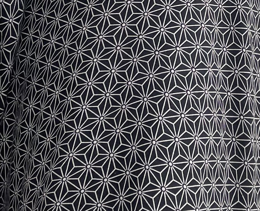 MALA handworks Luna Kaftan in Black and Geometric Silkscreen