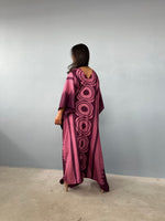 Mala Handworks Luna Kaftan in Eggplant Echoeye Pattern