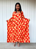 Mala Handworks Luna Orbs Kaftan in Orange