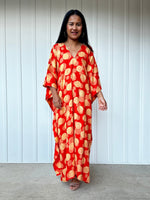 Mala Handworks Luna Orbs Kaftan in Orange