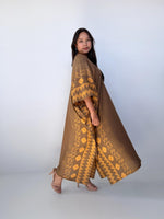 Luna Tessera Kaftan in Olive-A-206-40-Mala Handworks
