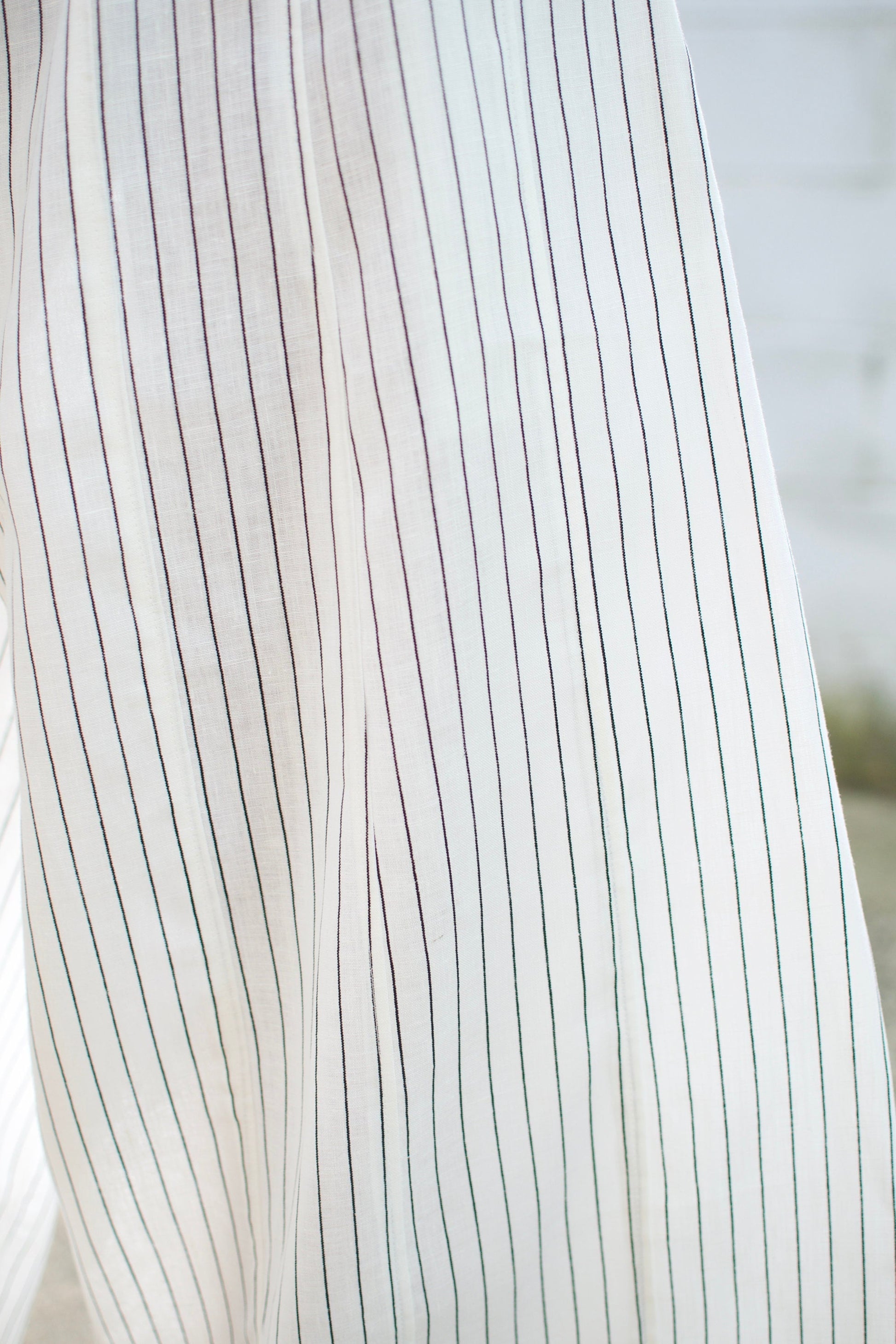 MALA handworks  Lyla Linen pants in White and Stripe