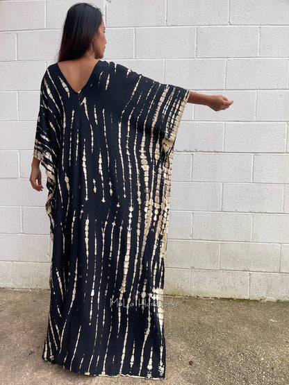 MALA handworks  Mala Kaftan in Black Tie Dye