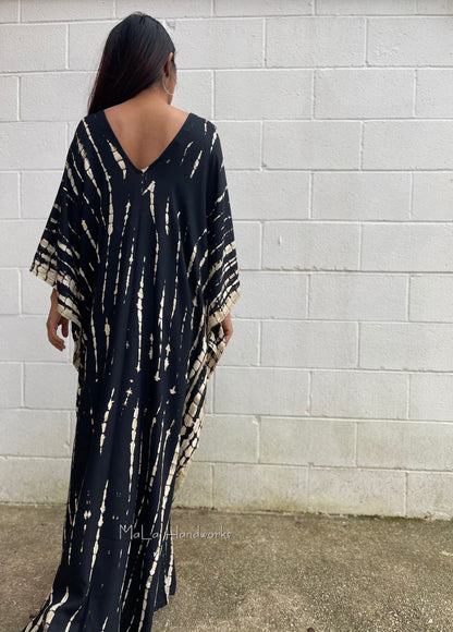MALA handworks  Mala Kaftan in Black Tie Dye