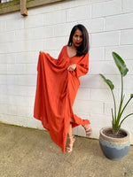 MALA handworks Mala Kaftan in Brick Orange