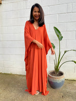 MALA handworks Mala Kaftan in Brick Orange