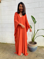 MALA handworks Mala Kaftan in Brick Orange