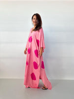 Mala Kaftan in Bubblegum & Fuchsia Polka Dot-A-164-50-Mala Handworks