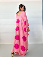 Mala Kaftan in Bubblegum & Fuchsia Polka Dot-A-164-50-Mala Handworks