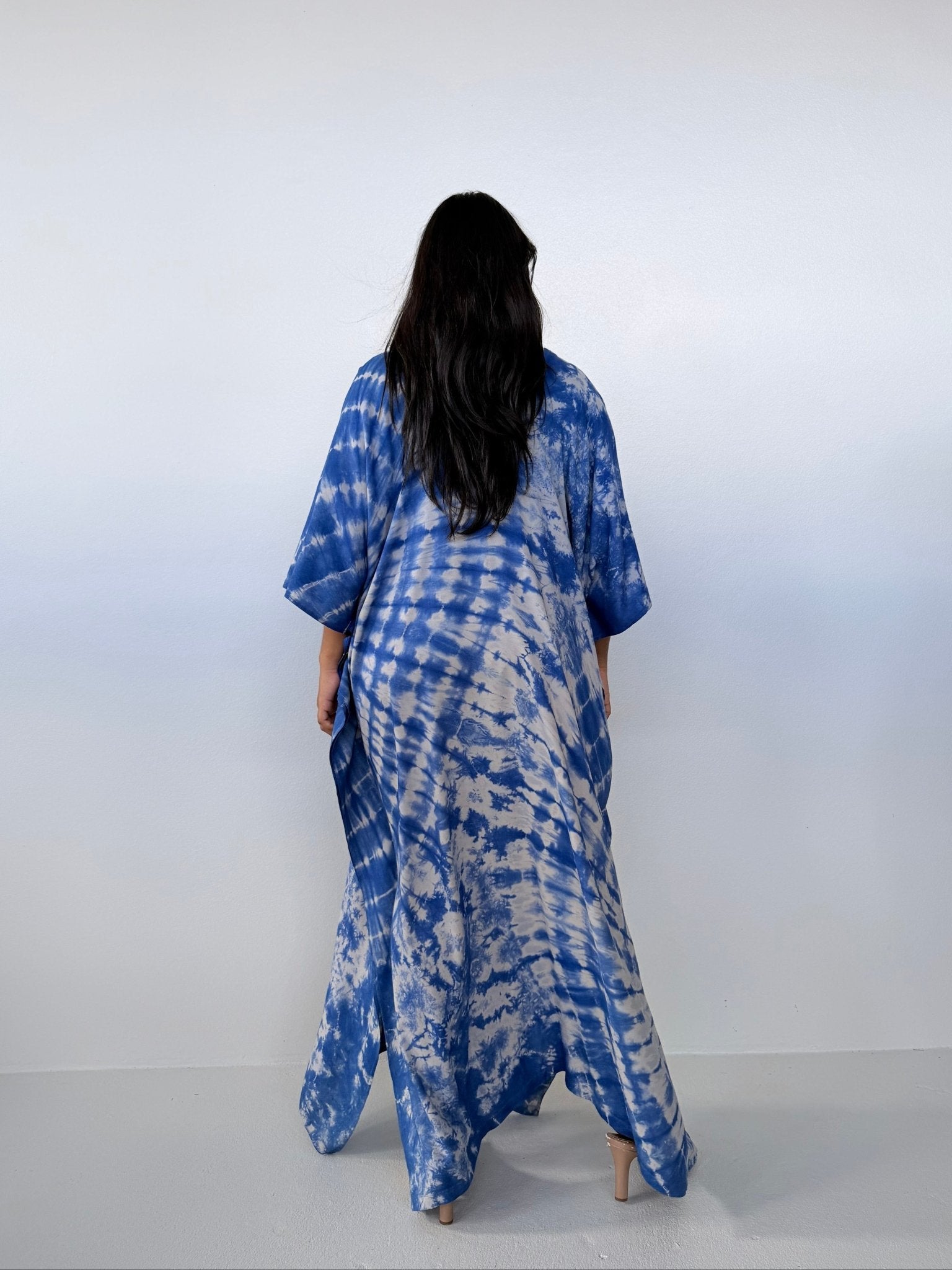 Mala Handworks Mala Kaftan in Cornflower Tie Dye