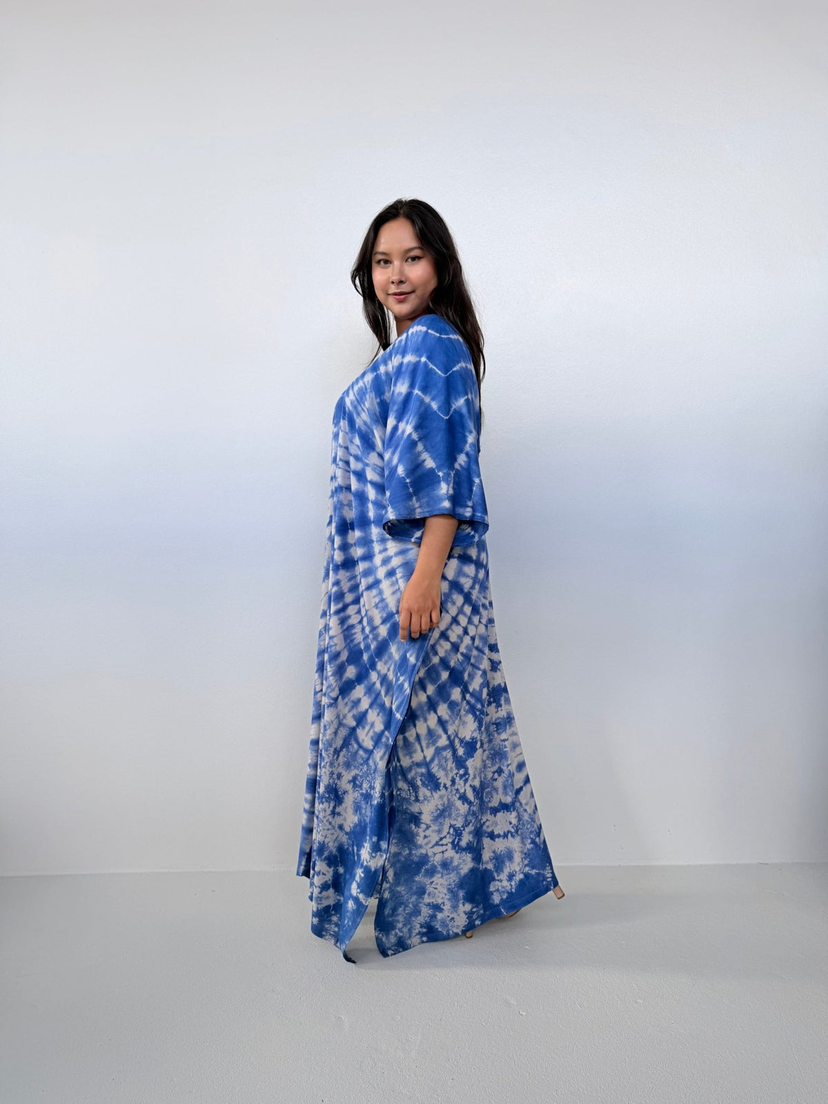 Mala Handworks Mala Kaftan in Cornflower Tie Dye