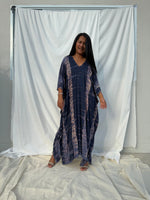 MALA handworks MaLa Kaftan in Dark Blue and Lavender
