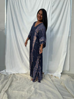 MALA handworks MaLa Kaftan in Dark Blue and Lavender