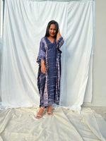 MALA handworks MaLa Kaftan in Dark Blue and Lavender