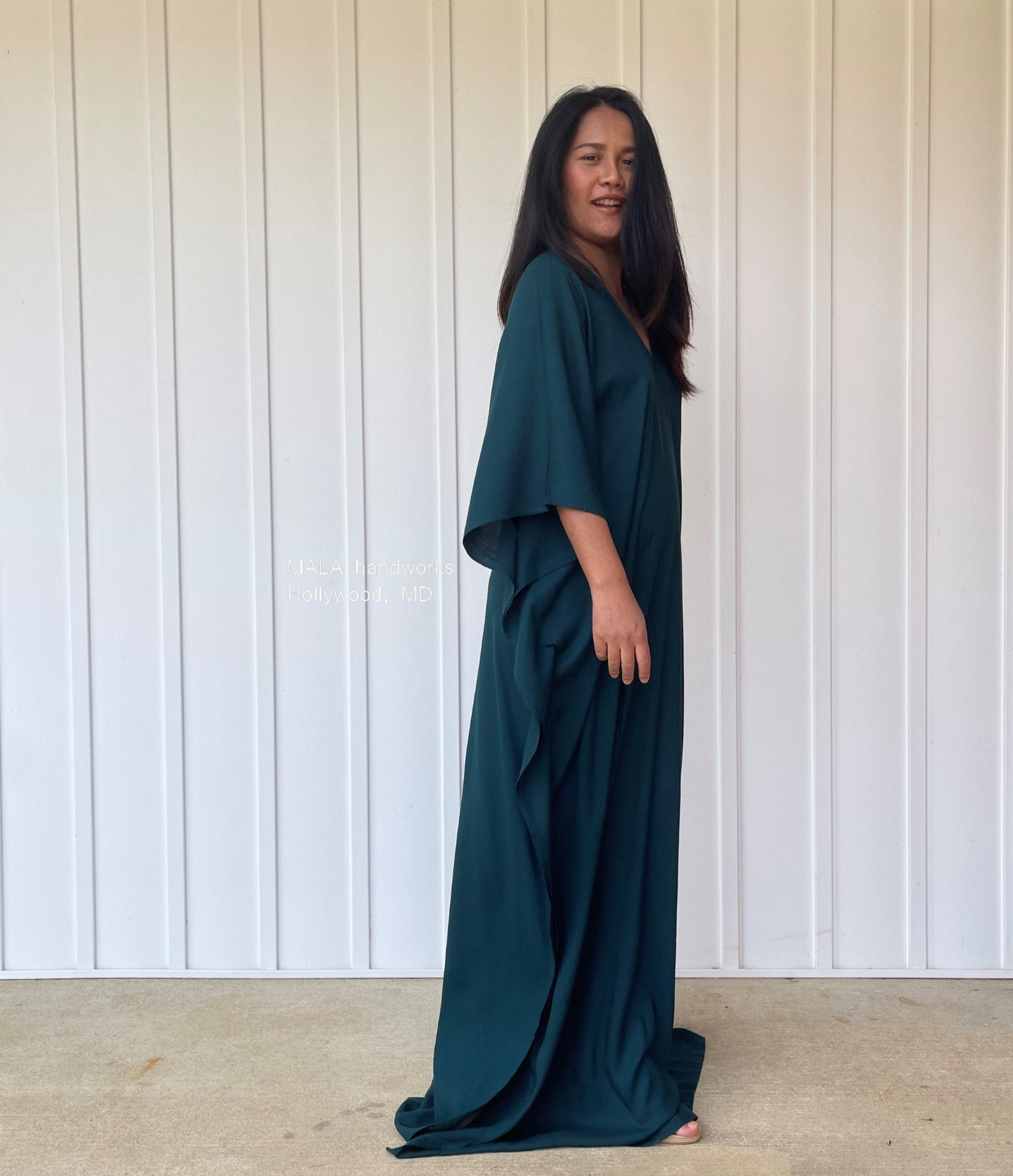 MALA handworks  Mala Kaftan in Dark Green