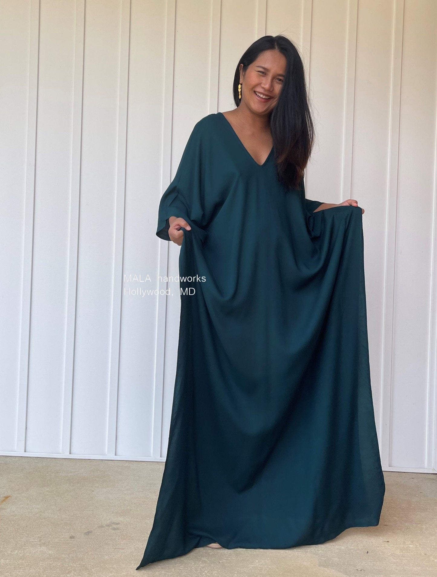 MALA handworks  Mala Kaftan in Dark Green