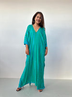 Mala Kaftan in Emerald & Teal Tie Dye-A-158-50-Mala Handworks