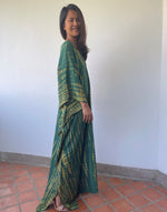 MALA handworks MaLa Kaftan in Green and Yellow Tie Dye