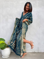 MALA handworks  Mala Kaftan in Green Tie Dye