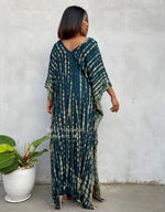 MALA handworks  Mala Kaftan in Green Tie Dye