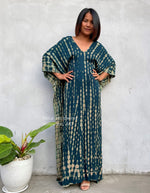 MALA handworks  Mala Kaftan in Green Tie Dye