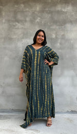 Mala Kaftan in Jade Tie Dye-A-127-50-Mala Handworks