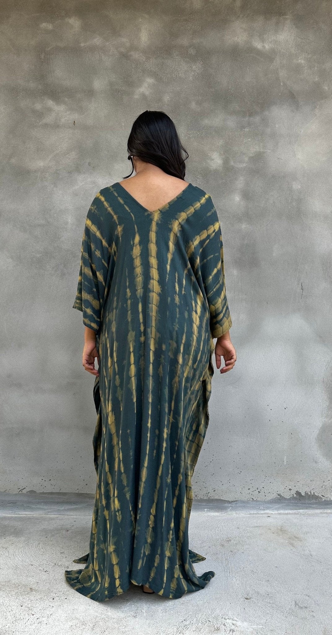 Mala Kaftan in Jade Tie Dye-A-127-50-Mala Handworks