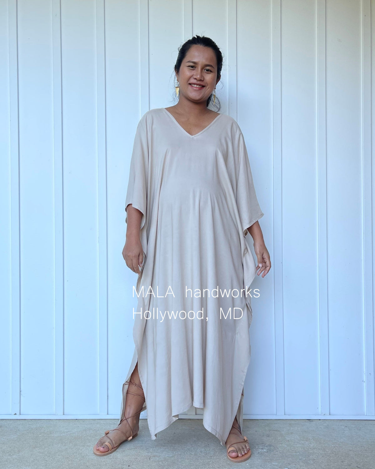 MALA handworks  Mala Kaftan in Khaki