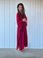 Mala Kaftan in Merlot & Cherry Tie Dye-A-137-45-Mala Handworks