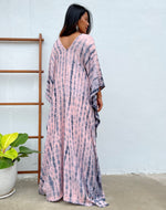 MALA handworks Mala Kaftan in Pink and Blue Tie Dye