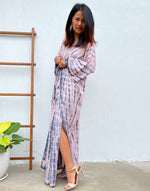 MALA handworks Mala Kaftan in Pink and Blue Tie Dye