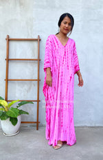 MALA handworks  Mala Kaftan in Pink Tie Dye