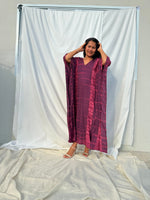 MALA handworks Mala Kaftan in Purple Tie Dye