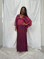 MALA handworks Mala Kaftan in Purple Tie Dye