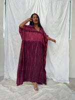 MALA handworks Mala Kaftan in Purple Tie Dye