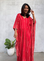 MALA handworks Mala Kaftan in Red and Pink Tie Dye