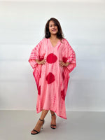 Mala Kaftan in Rose & Ruby Tie Dye-A-159-Mala Handworks
