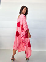 Mala Kaftan in Rose & Ruby Tie Dye-A-159-Mala Handworks
