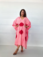 Mala Kaftan in Rose & Ruby Tie Dye-A-159-Mala Handworks